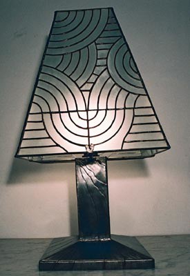 「lampe 1930」というタイトルのデザイン Guy Gendrotによって, オリジナルのアートワーク, ガラス