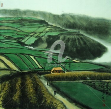 Painting titled "Gu,YiXiong Chinese…" by Gu Yi Xiong Gu Yi Xiong, Original Artwork