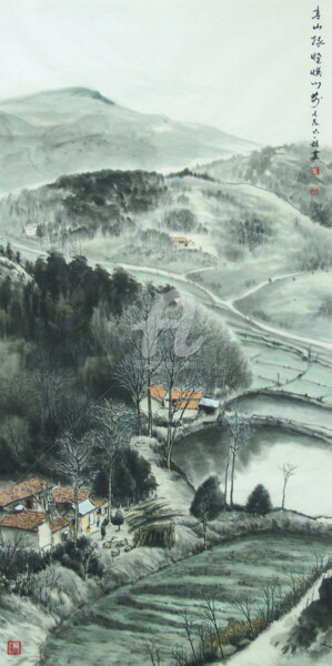 Painting titled "Gu Yi-Xiong <hill n…" by Gu Yi Xiong Gu Yi Xiong, Original Artwork, Oil