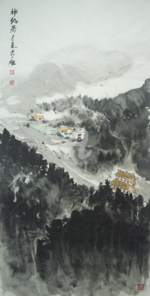 Rysunek zatytułowany „Yi-Xiong Gu Ink pai…” autorstwa Gu,Yi-Xiong 古一雄, Oryginalna praca, Atrament