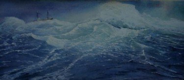 Peinture intitulée "tempête" par Guylaine, Œuvre d'art originale, Aquarelle