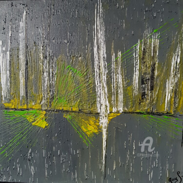 Painting titled "HATTAN" by Guylaine Bisson (GuyL'ART), Original Artwork, Acrylic Mounted on Wood Stretcher frame