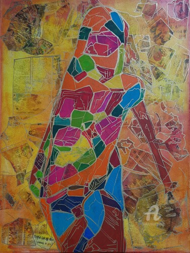 Painting titled "ARIA - semi abstrai…" by Guylaine Bisson (GuyL'ART), Original Artwork, Acrylic