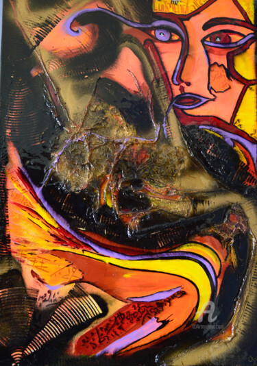 Peinture intitulée "REFLEXIO - peinture…" par Guylaine Bisson (GuyL'ART), Œuvre d'art originale, Acrylique Monté sur Châssis…