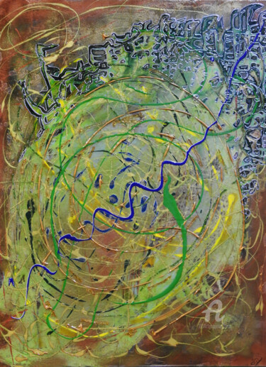 ADEHENNE - peinture abstraite Peinture intitulée "ADEHENNE - peinture…" par Guylaine Bisson (GuyL'ART), Œuvre d'art originale, Acrylique