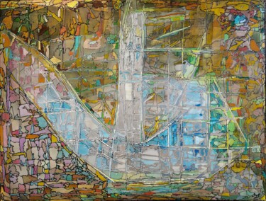 Painting titled "Ka-Lé-Outché" by Guylaine Bisson (GuyL'ART), Original Artwork, Acrylic Mounted on Wood Stretcher frame