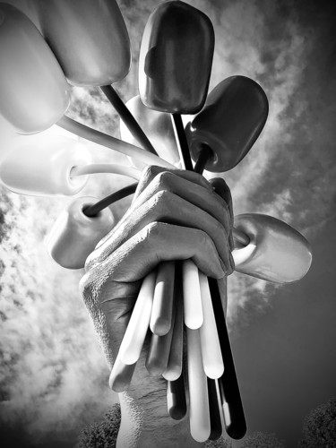 Fotografie mit dem Titel "Flowers Jeff Koons" von Guy Link, Original-Kunstwerk, Digitale Fotografie