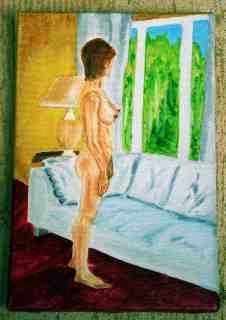 Painting titled "Curiosité" by Jean Guyou, Original Artwork, Oil