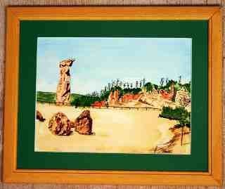 Peinture intitulée "Colorado provençal" par Jean Guyou, Œuvre d'art originale, Huile
