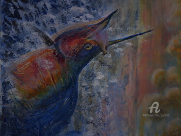 Painting titled "Marlin prend la Mou…" by Guyrichd, Original Artwork, Acrylic
