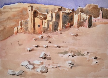 Painting titled "la kasbah de Tamdagt" by Guy Rossey, Original Artwork