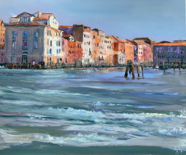 Картина под названием "Le canal de Ła Misé…" - Guy Rossey, Подлинное произведение искусства, Масло