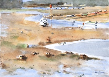 Peinture intitulée "The bay of Lindin" par Guy Rossey, Œuvre d'art originale, Huile