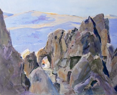 Painting titled "The Rose Valley in…" by Guy Rossey, Original Artwork