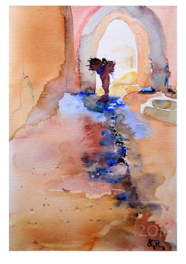 Painting titled "The berber woman (2)" by Guy Rossey, Original Artwork