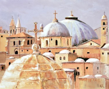 Peinture intitulée "The domes of the Ho…" par Guy Rossey, Œuvre d'art originale