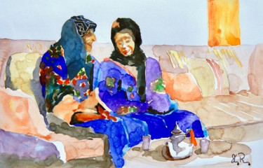 Malerei mit dem Titel "Les deux soeurs" von Guy Rossey, Original-Kunstwerk