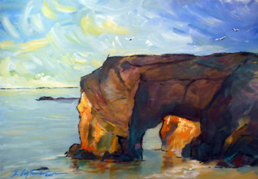 Peinture intitulée "L'arche de Port-Bla…" par Guy Terrier, Œuvre d'art originale, Acrylique