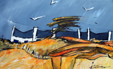 Pintura titulada "Hoedic, sous le ven…" por Guy Terrier, Obra de arte original, Acrílico Montado en Bastidor de camilla de m…