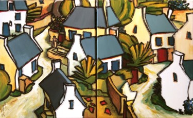 Peinture intitulée "Diptyque I & II" par Guy Terrier, Œuvre d'art originale, Acrylique