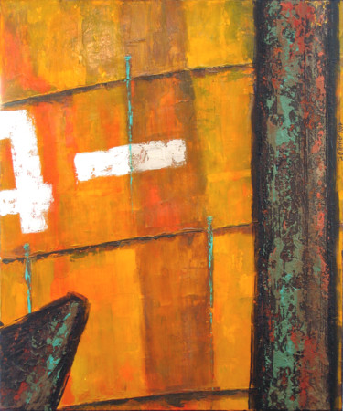 Malerei mit dem Titel "Une ancre partie 1" von Guy Terrier, Original-Kunstwerk, Acryl
