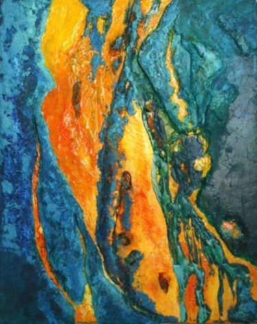 Painting titled "Magma" by Guy Terrier, Original Artwork