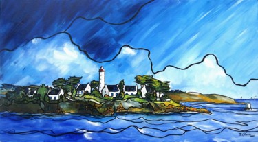 Pintura titulada "Port Navalo" por Guy Terrier, Obra de arte original, Acrílico
