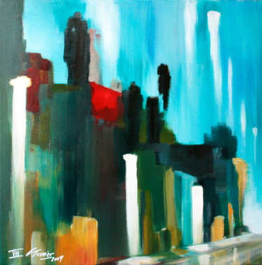 Painting titled "Tokyo, Ginza variat…" by Guy Terrier, Original Artwork, Acrylic