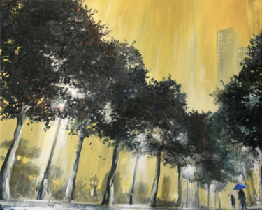Schilderij getiteld "Tokyo, Central Park…" door Guy Terrier, Origineel Kunstwerk, Acryl
