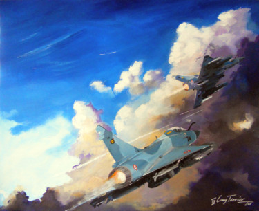 Painting titled "Interception" by Guy Terrier, Original Artwork, Acrylic
