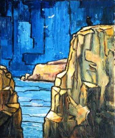 Malerei mit dem Titel "forteresse" von Guy Terrier, Original-Kunstwerk, Acryl
