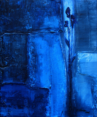 Pintura intitulada "Bleuets" por Guy Terrier, Obras de arte originais