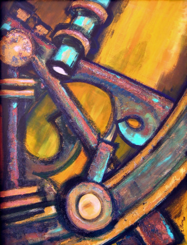 Painting titled "Sextant" by Guy Terrier, Original Artwork, Acrylic