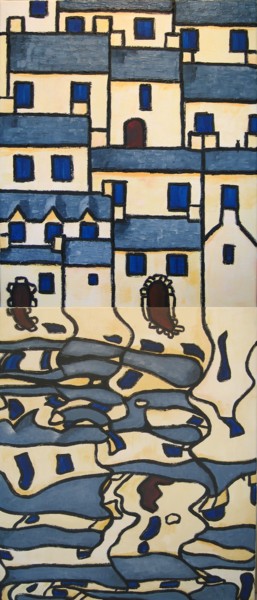 Peinture intitulée "De l'autre côté du…" par Guy Terrier, Œuvre d'art originale, Acrylique