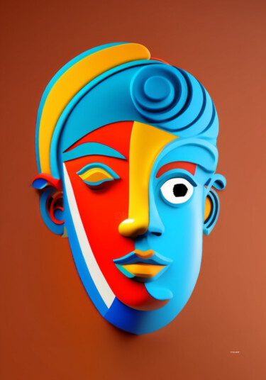 Digital Arts με τίτλο "Auto portrait (Self…" από Gvilmer, Αυθεντικά έργα τέχνης, Εικόνα που δημιουργήθηκε με AI