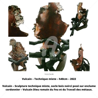 Sculpture intitulée "VULCAIN" par Gwen Lemasson, Œuvre d'art originale, Argile