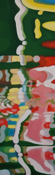 Ζωγραφική με τίτλο "Danse colorée sur l…" από Gwendoline Pieters, Αυθεντικά έργα τέχνης, Λάδι Τοποθετήθηκε στο Ξύλινο φορείο…