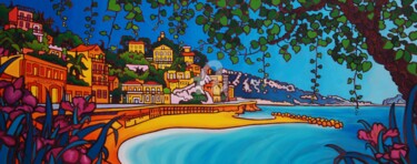 Painting titled "Corniche Kennedy" by Gwendoline Pieters, Original Artwork, Oil