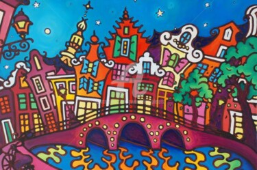 Painting titled "I'm sterdam" by Gwendoline Pieters, Original Artwork, Oil