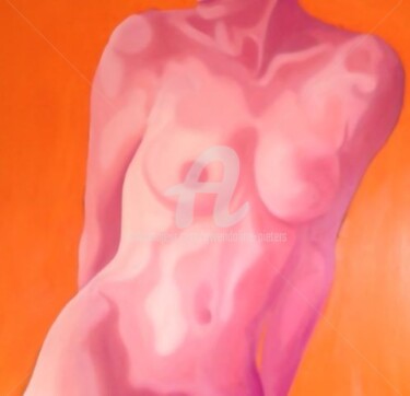 Картина под названием "Etude de nu" - Gwendoline Pieters, Подлинное произведение искусства, Масло