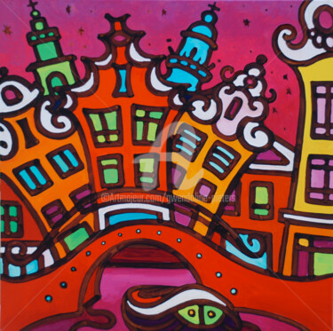 绘画 标题为“Amsterdam” 由Gwendoline Pieters, 原创艺术品, 油