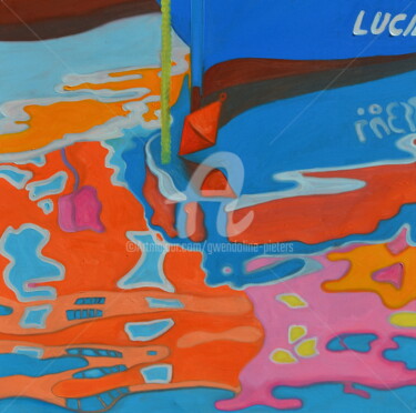 Malerei mit dem Titel "Ma Narcisse : Lucil…" von Gwendoline Pieters, Original-Kunstwerk, Öl Auf Keilrahmen aus Holz montiert