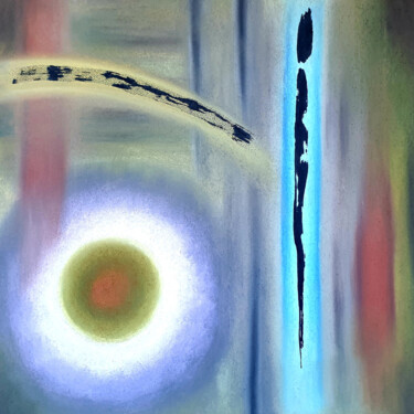 Zeichnungen mit dem Titel "Miroir n°17" von Gwendoline Rousvoal, Original-Kunstwerk, Pastell