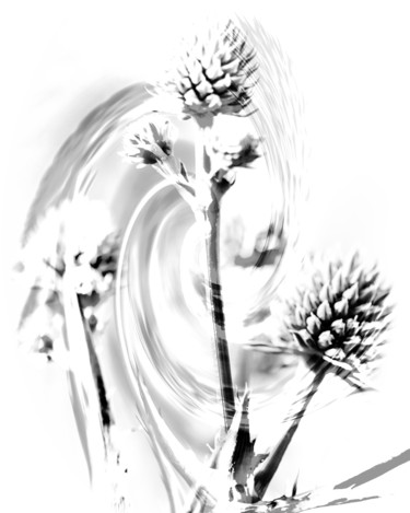 Photographie intitulée "Brush with Nature" par Gwendolyn Roth, Œuvre d'art originale, Photographie numérique