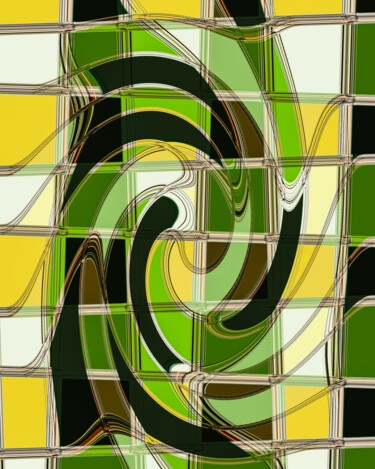 Цифровое искусство под названием "Green, Yellow, Black" - Gwendolyn Roth, Подлинное произведение искусства, Цифровая фотогра…