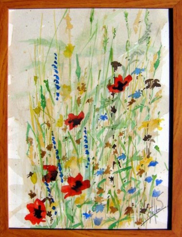 Peinture intitulée "Fleurs - 15" par Gérald  Wandrille Le Grand, Œuvre d'art originale