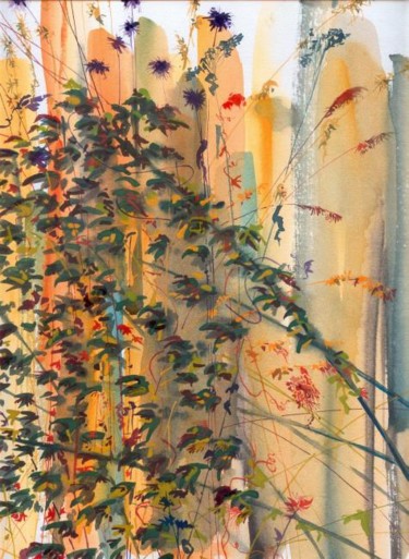 Peinture intitulée "Fleurs - 19" par Gérald  Wandrille Le Grand, Œuvre d'art originale