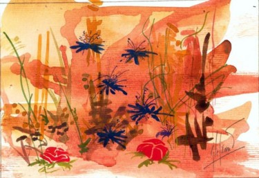 Peinture intitulée "Fleurs - 22" par Gérald  Wandrille Le Grand, Œuvre d'art originale