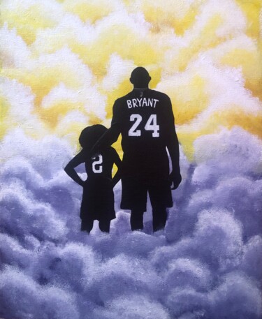 Schilderij getiteld "Kobe &amp; Gigi" door Gxminii, Origineel Kunstwerk, Acryl