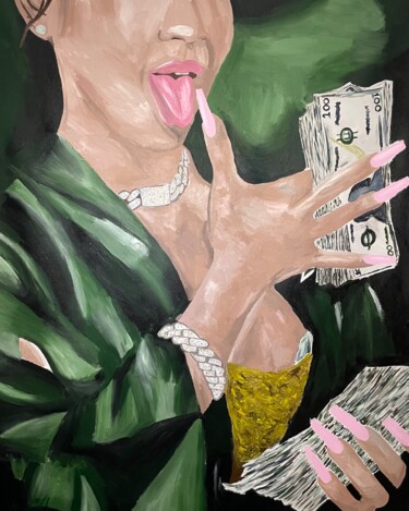 Pintura titulada "Money talks" por Gxminii, Obra de arte original, Acrílico
